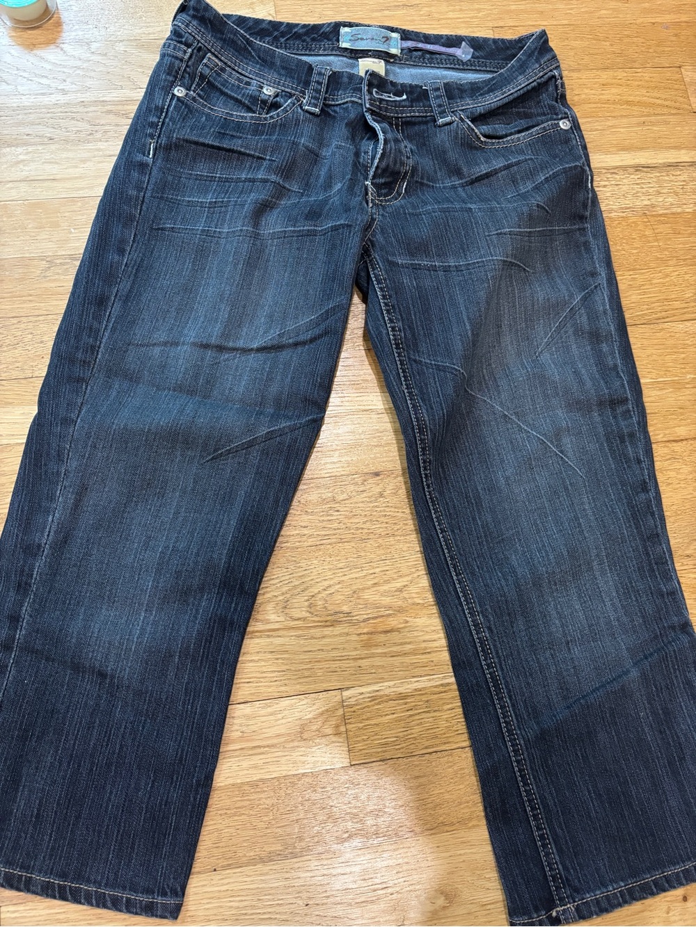 Seven7 Men's Bootcut Jeans in Dark Blue Wash